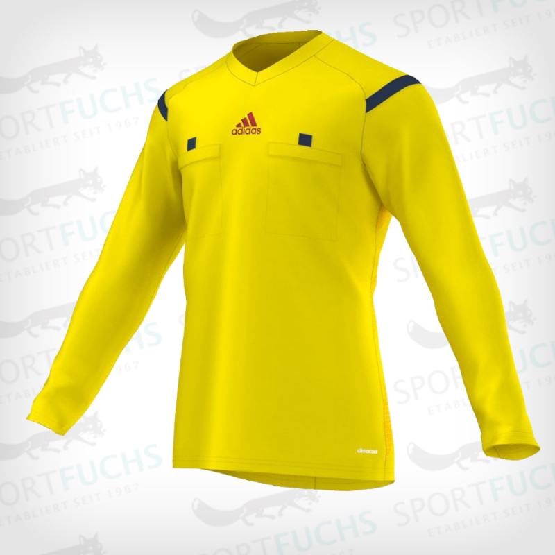 adidas Schiedsrichtertrikot Referee 14 langarm vivid yellow s13 / collegiate navy / hi-res red f13 L