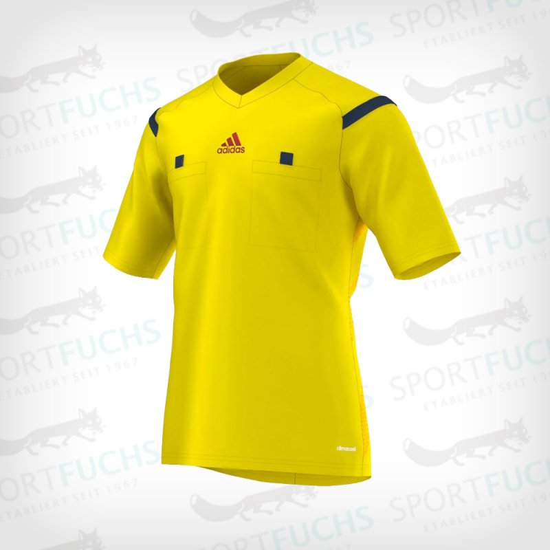 adidas Schiedsrichtertrikot Referee 14 kurzarm vivid yellow s13 / collegiate navy / hi-res red f13 S