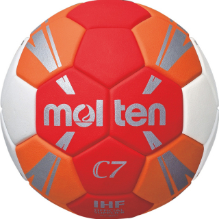 molten Handball C 7 rot/orange/weiß/silber 0