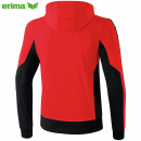 erima 5-Cubes Trainingsjacke mit Kapuze Kids rot/schwarz/weiß 3 (164)