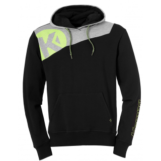Kempa CAUTION HOODY schwarz/light grau melang 164