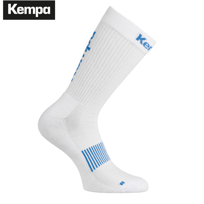 Kempa Logo Classic Socken weiß/azurblau 31-35