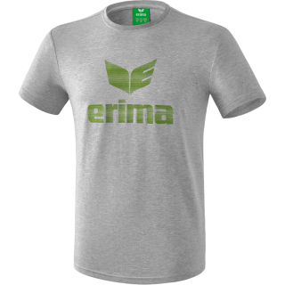 erima Essential T-Shirt hellgrau melange/twist of lime XXXL