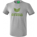 erima Essential T-Shirt hellgrau melange/twist of lime XXXL
