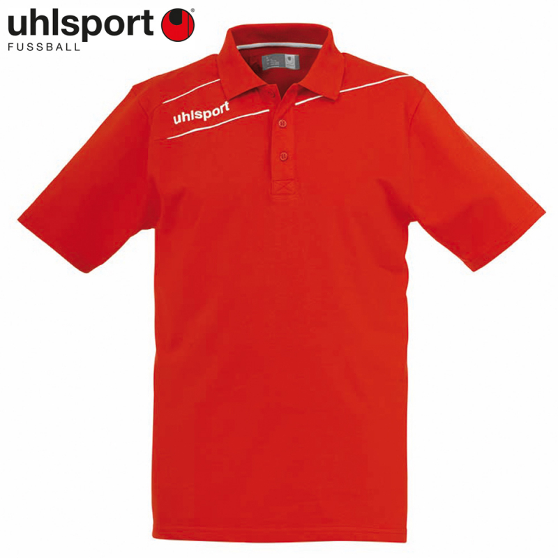 uhlsport Poloshirt Stream 3.0 rot/weiß XXL