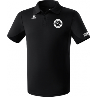 VK HC Treia/Jübek "TRAINERSHIRT", Funktionspolo inkl. Vereinslogo schwarz XL mit Name/Initialen Arm links